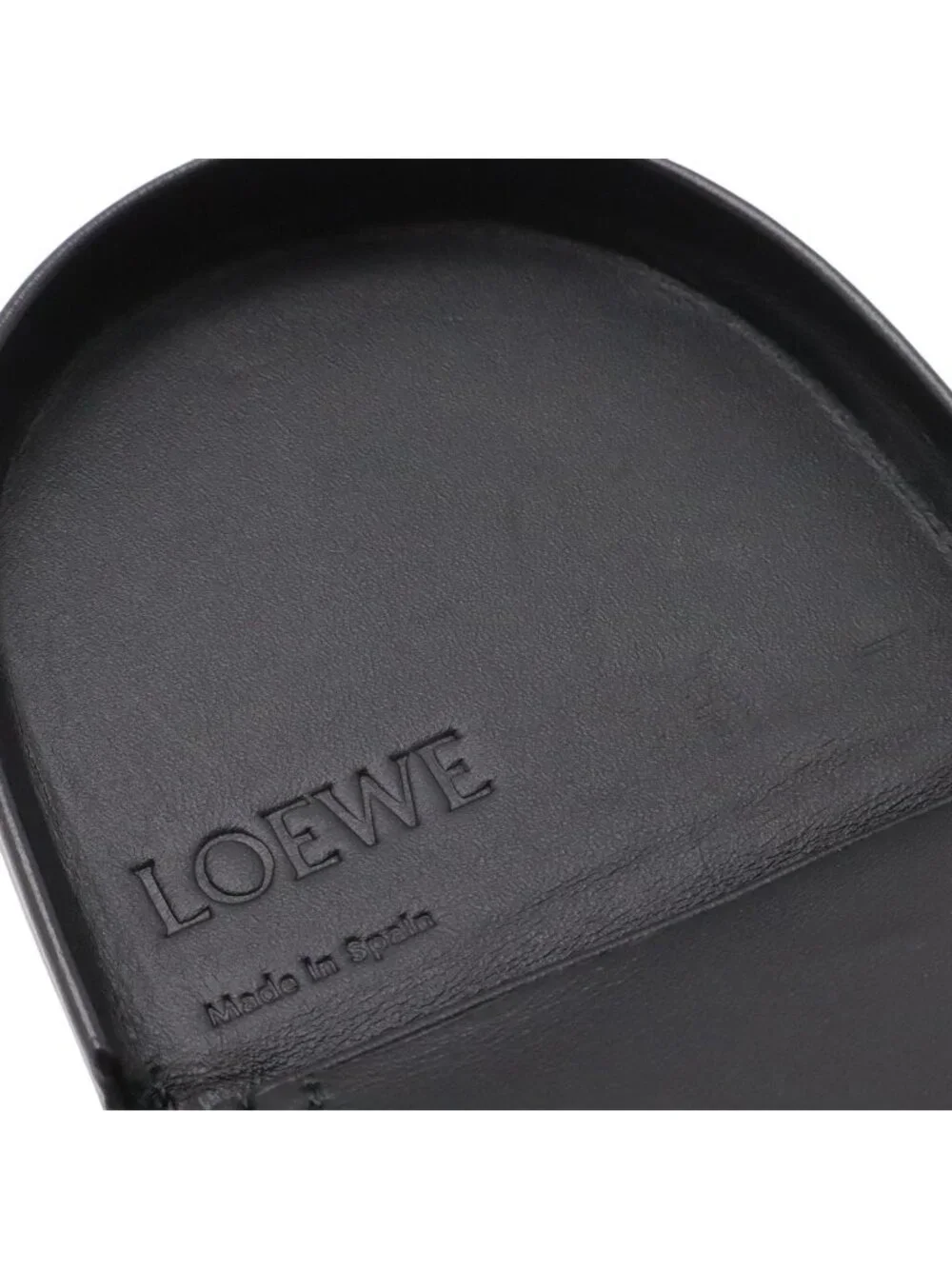 Loewe Anagram Heel Pouch Mini Shoulder Bag Pochette Calf Leather Black